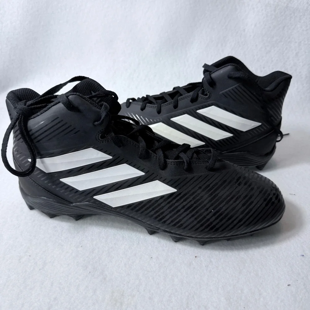 Adidas Freak Mid MD Football Cleats Mens 11.5 Black White BB7688 Mid Top Shoes